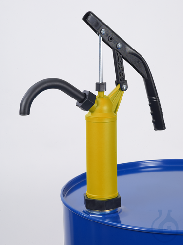 Lever pump, yellow, stainless steel pump rod