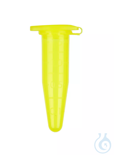 Microcentrifuge Tubes, PP, 1.5 ml, with caps, yellow