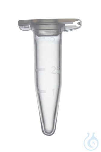 Microcentrifuge Tubes, PP, 0.5 ml, with caps, natural