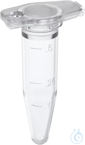 Safety-Cap Microcentrifuge Tubes, PP, 0. 5 ml, natural,
