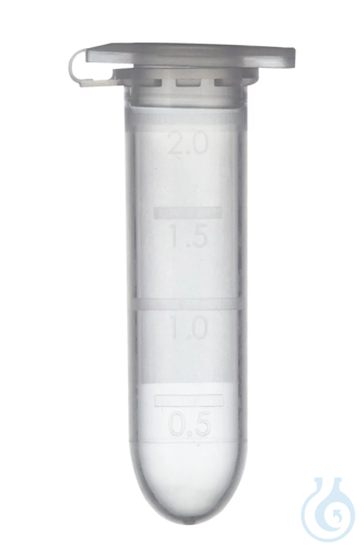 Microcentrifuge Tubes, PP, 2.0 ml, with caps, natural