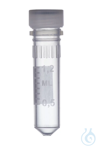 Microcentrifuge Tubes, PP, 2.0 ml, conic al, screw-cap, O-Ring, sterilized