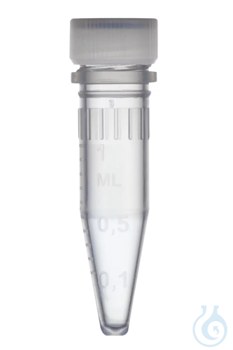 Microcentrifuge Tubes, PP, 1.5 ml, conic al, screw-cap, O-Ring, sterilized