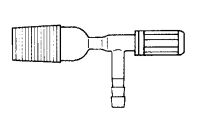 Stopcock for lateral tubulature ST 24/29