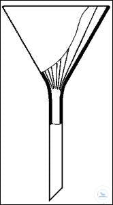 Funnel, Ø 100 mm, ribbed, angle 60°, h