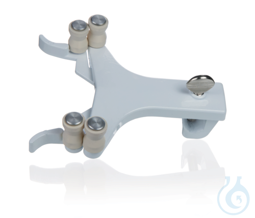 Burette clamp, aluminum die casting, for 1 burettes, with roll mounting