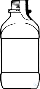 Square bottles, narrow neck with thread,