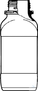 Square bottles, wide mouth, DIN-thread,