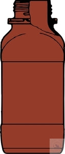 Square bottles wide mouth 250 ml amber glass