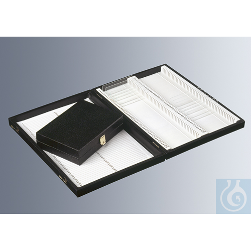 Storing boxes for 100 microscope slides,