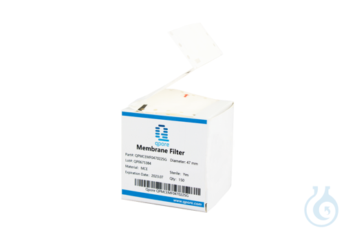 qpore® Gitternetzmembranfilter CME, steril, 0,22 µm, Ø 47 mm, perforiert, für Sp