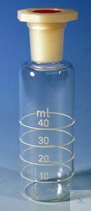 Shaking bottles 40 ml w. NS 19 with poly stopper