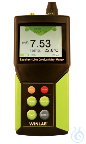 Conductivity and temperature meter WINLAB Excellent Line, WITHOUT ELECTRICITY