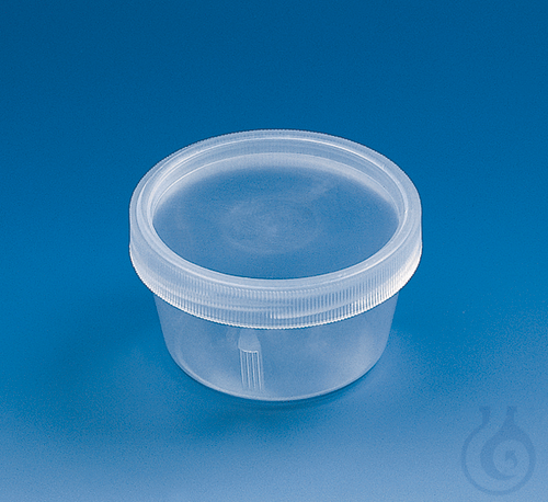 Jar with screw cap, PP, conical shape, approx. 30 ml max.dia. 57 mm h. 32 mm