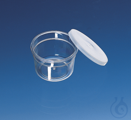 Jar, PS, with snap-on lid, PE-LD, approx. 25 ml, conical shape