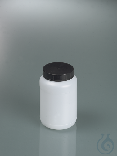 Wide-necked box round, HDPE, 250ml, Ø 65 mm, w/cap