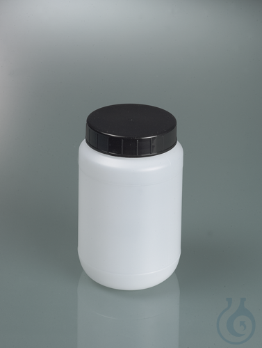 Wide-necked box round, HDPE, 500ml, Ø 80 mm, w/cap