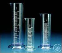 Graduated cylinders, SAN, short form, 250 ml : 5 ml, moulded scale