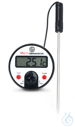Digital thermometer type 13010, -50+300 °C/-58+572 °F, probe with tip 120 x 3.5