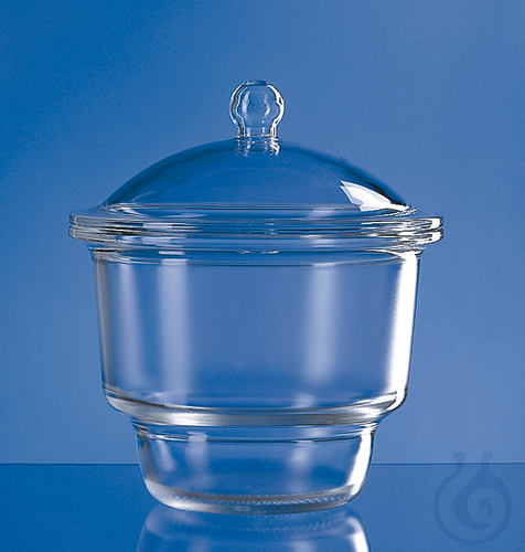 Desiccator, with knob lid, nom. size 250 mm, dia. 320 mm, h. 357 mm