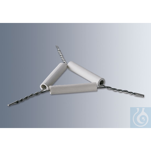 Trinagles with 60 mm long clay tubes,