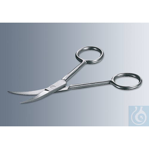 Microscopy scissors, bent,
