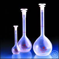 Volumetric flask, PMP, class A, 50 ml, with stopper, NS 12/21, with ring-mark,