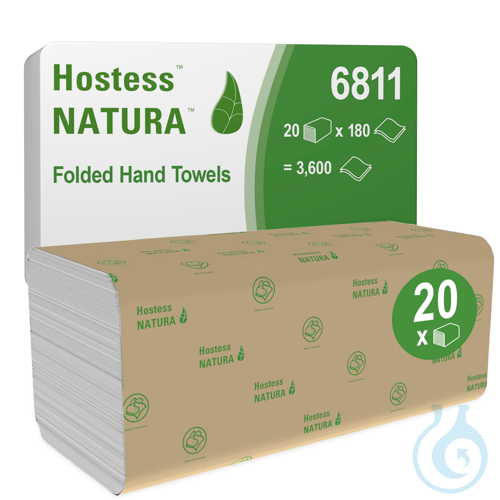 Hostess™ NATURA™ Handtücher - Zick-Zack-Faltung / Weiß /Klein Lagen: 2 Größe: