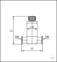 Straight-Through Valve VS 16 HSE, Manually Operated, Stainless Steel, DN 16 KF