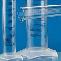 Measuring cylinder PMP 50ml tall form blue grad.