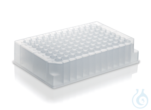 Deep well plate, 96-well, stackable, 1,1 ml PP non-ster. low profile 50 pcs.
