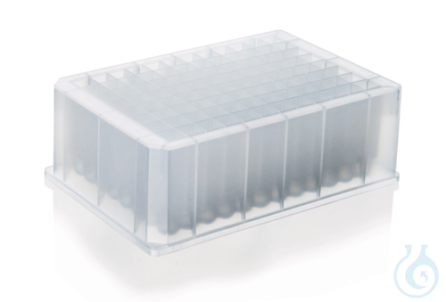 Deep well plate, 96-well, stackable, 2,2 ml, PP, non-sterile, pack of 24