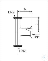 Measuring Tee, Stainless Steel, DN 40/25 KF