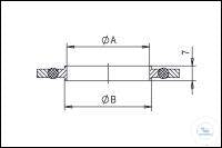 Centering Ring with Perbunan O-Ring, Stainless Steel, DN 200 ISO-K