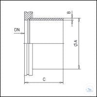 Long Weld Stub, Stainless Steel, DN 160 ISO-K