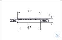 Centering Ring with Fine Filter and Perbunan O-Ring, Stainless Steel, DN 63 ISO-