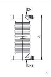 Metal Vacuum Hose, Stainless Steel, DN 16 CF, 500mm