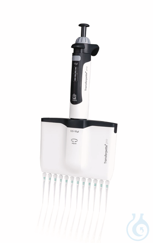Transferpette® pro-12, instelbaar, DE-M, 0,5 - 10 µl, met accessoire