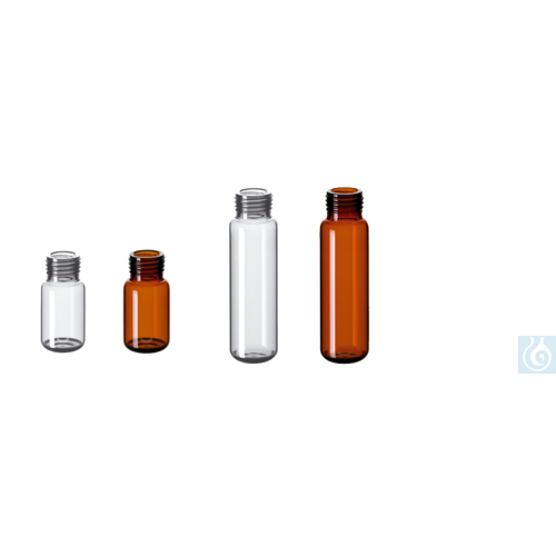 neochrom® Feingewindeflaschen ND18, Braunglas, 20 ml, 100 Stck./Pack