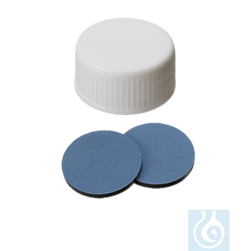 neochrom® Schraubkappen ND24 weiß, geschl., Septum PTFE/EPDM/PTFE, 100 Stck./Pac