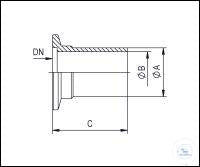 PVC Hose Connector, Aluminium, DN 25 KF - DN 25