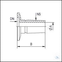 Schlenkline adapter NS14/23 - DN16KF
