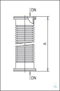 Metal Vacuum Hose, Stainless Steel, DN 63 ISO-K, 500mm