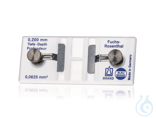Counting chamber BB Fuchs-Rosenthal, with spring clips, double ruling