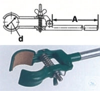 Retort clamp stainless steel green lacquered