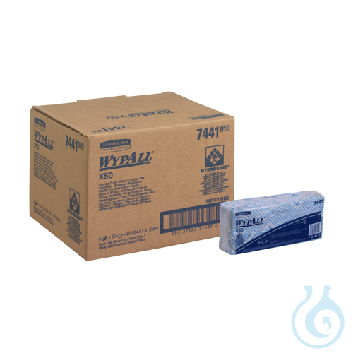WypAll® X50 Critical Clean - Interfold / Blau Lagen: 1 Größe: 41,80 cm x 22,10