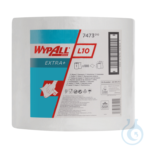 WypAll® L10 EXTRA General Clean - Großrolle / Weiß Lagen: 1 Größe: 38,00 cm x