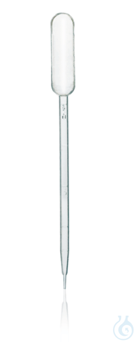 Pasteur pipette, PE-LD, grad., suction vol. max. 1,0 ml