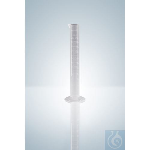 MEAS. CYLINDER B, PP 2000 ML, RING GRADUATION, RAISED SCALE
