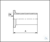 KF Flange Weld Stub, Borosilicat Glass 3.3, 80mm, DN 25 KF